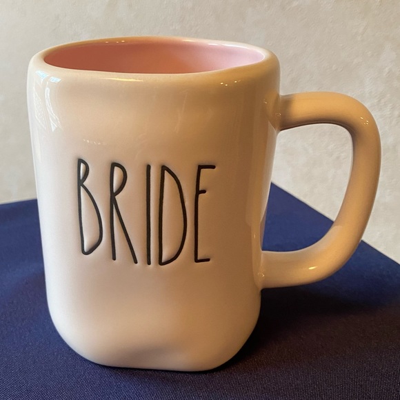 Rae Dunn Bride White And Pink Ceramic Coffee Mug Brand New!!